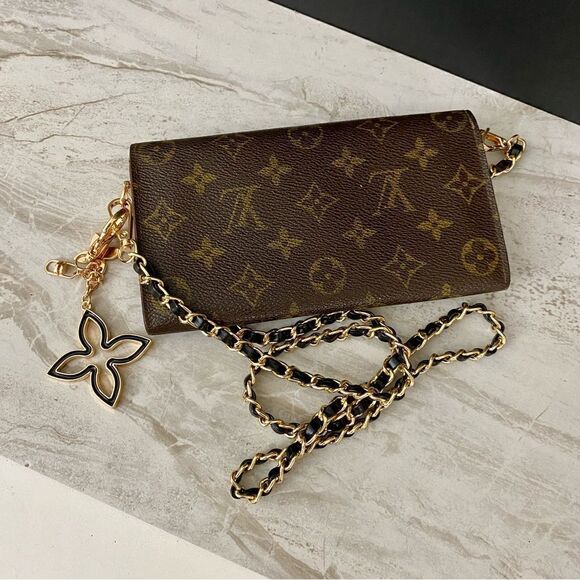 LOUIS VUITTON Monogram Sarah Wallet to Shoulder Bag 💼 W17 - Picture 8 of 14